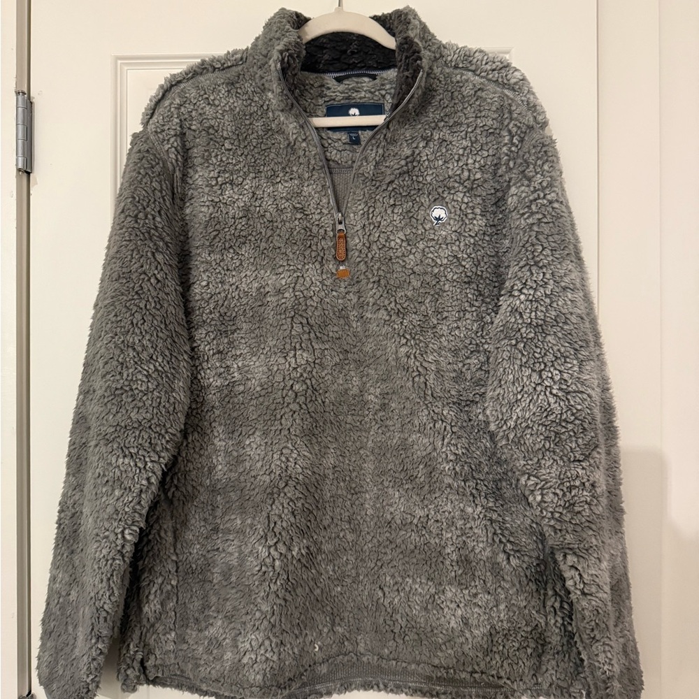Southern Shirt Company Gray Sherpa Quarter-Zip Pullover